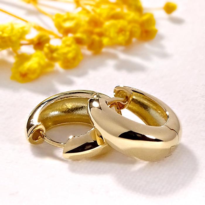 K18YG 地金 フープ ピアス 送料無料 18金 K18 イエローゴールド 人気