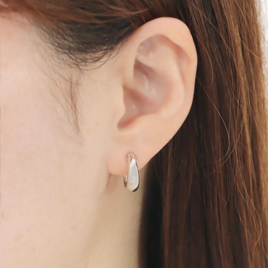 K18YG 地金 フープ ピアス 13.0x14.0mm 送料無料 18金 K18 イエローゴールド 18金 K18 イエローゴールド 地金 人気 中折れ キャッチレス ぷっくり 定番 EmP0088の画像