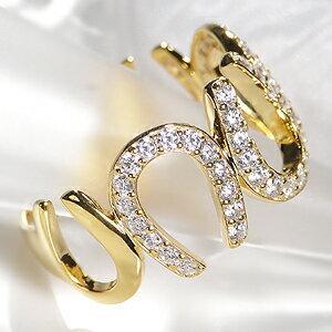 K18YG 0.5ct 馬蹄 ダイヤモンド リング ハッピーモチーフ ホースシュー ダイヤ ダイア イエロー ゴールド 指輪 午年 お守り ギフト プレゼント EmR0053の画像