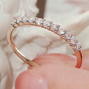 K18 PG ダイヤモンド0.2ctハーフエタニティ リング 楽天市場】K18 ダイヤモンド 0.2ct ハーフエタニティリング