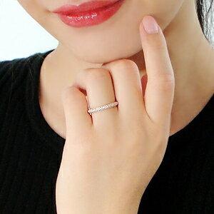 パヴェダイヤモンド リング 10金 10k PG ピンク ゴールド エタニティ