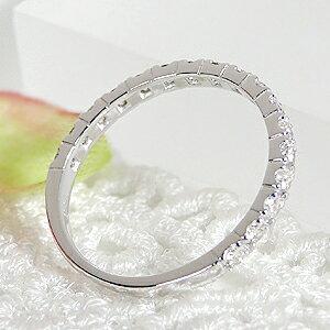 プラチナ950 ハーフエタニティ リング pt950 ダイヤモンド ハーフ エタニティリング 1.0c 刻印無料 シンプル