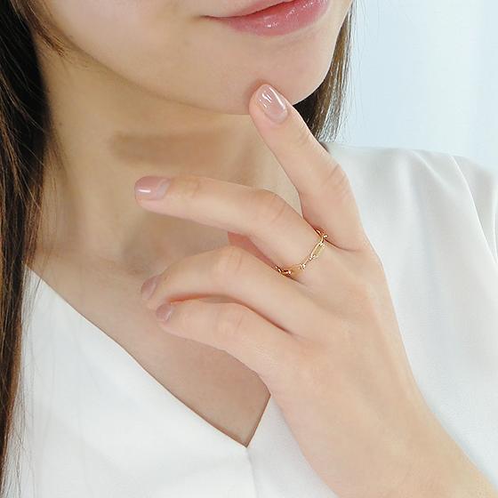 イエローゴールド K18 YG ペーパークリップ 065 リング 送料無料 ゴールド 18金 18k 指輪 地金 シンプル 人気 ペア ユニセックス メンズ ペアリング EmR0112-18Yの画像