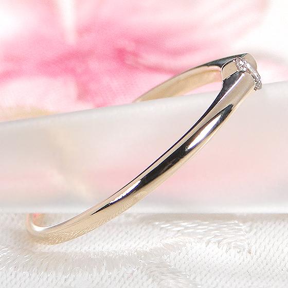 K10 YG PG WG 0.08ct 1粒 ダイヤモンド リング 送料無料 ダイア ダイヤ 人気 上品 指輪 ひと粒 一粒 レディース ジュエリー ゴールド ギフト プレゼント EmR0140の画像