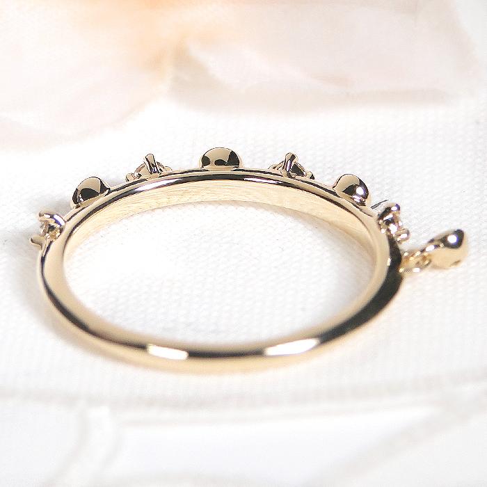 K18YG ダイヤモンド リング 0.20ct 送料無料 無垢 エタニティ ダイヤ