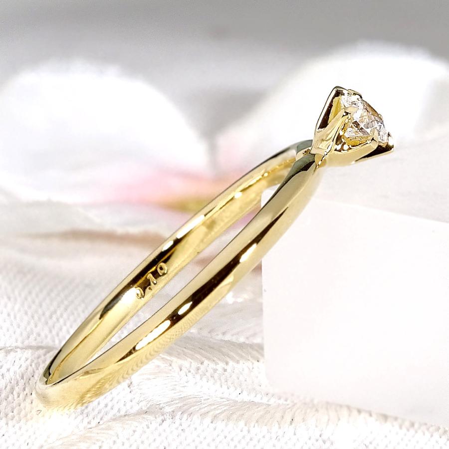 Pt900 K18 YG PG Fカラー VSクラス H＆C ダイヤモンド リング 0.10ct HCスコープ付 送料無料 ハート＆キューピッド 一粒ダイヤ 細身 プラチナ ゴールド EmR0190の画像