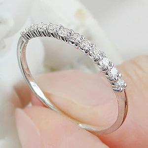 pt950 ダイヤモンド エタニティリング 0.2ct 細身 華奢 シンプル 人気 可愛 PT プラチナ ダイヤ ダイア 指輪 ギフト プレゼント 細身 華奢 エタ EmR0242-ptの画像
