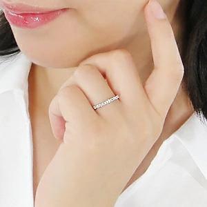 pt950 ダイヤモンド エタニティリング 0.2ct 細身 華奢 シンプル 人気 可愛 PT プラチナ ダイヤ ダイア 指輪 ギフト プレゼント 細身 華奢 エタ EmR0242-ptの画像