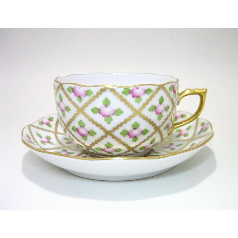 品質満点！ 輸入洋食器店アインヘレンド セーブル風小バラ金彩 SPROG