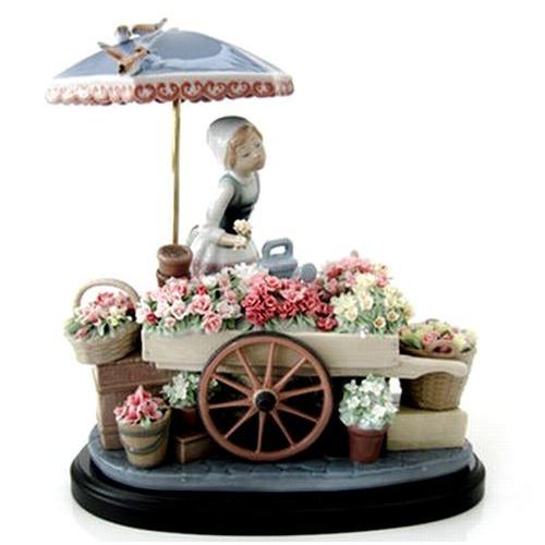 希望者のみラッピング無料 リヤドロ真正ロゴ フィギュリンブランド箱 公園通りの花屋さん 新入荷商品 インテリア雑貨