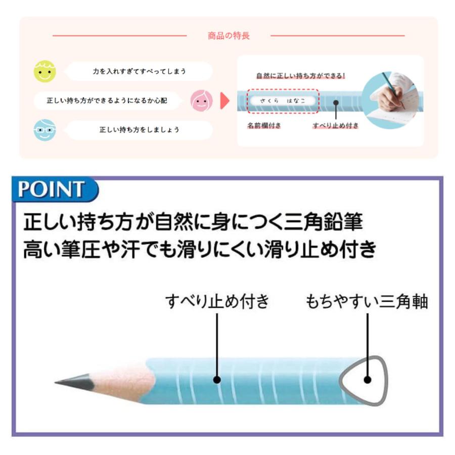 サクラ かきかたえんぴつ三角 2B 12本入り×2セット 正しい鉛筆の持ち方