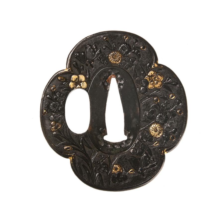 日本刀装具鍔蝶