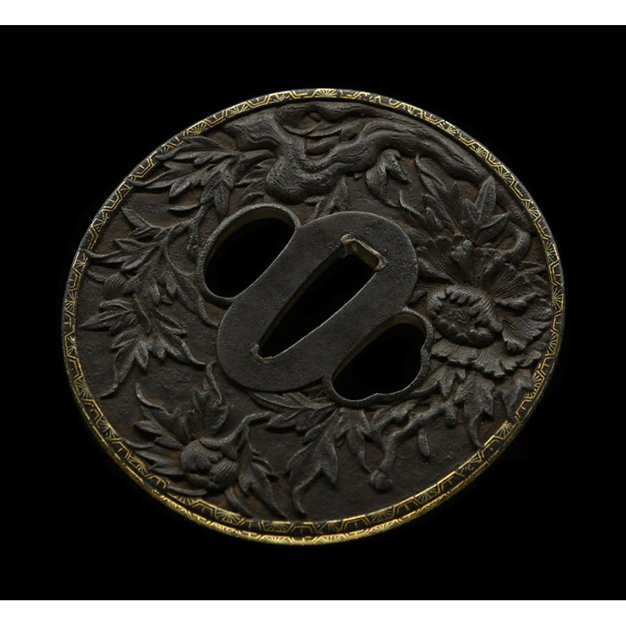 日本刀装具　鍔　家紋鍔　江戸中期 鍔 藻柄子入道宗典製（TU-040719)｜刀・日本刀の販売なら日本刀専門店