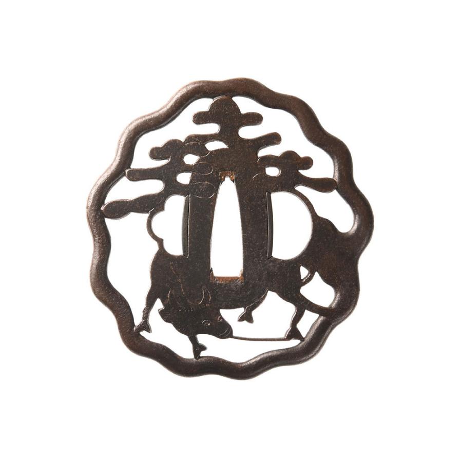 日本刀装具　鍔　透かし鍔 日本刀 装具 鍔 透かし 透かし鍔 刀装具 日本刀鍔 鉄製 骨董品 美術