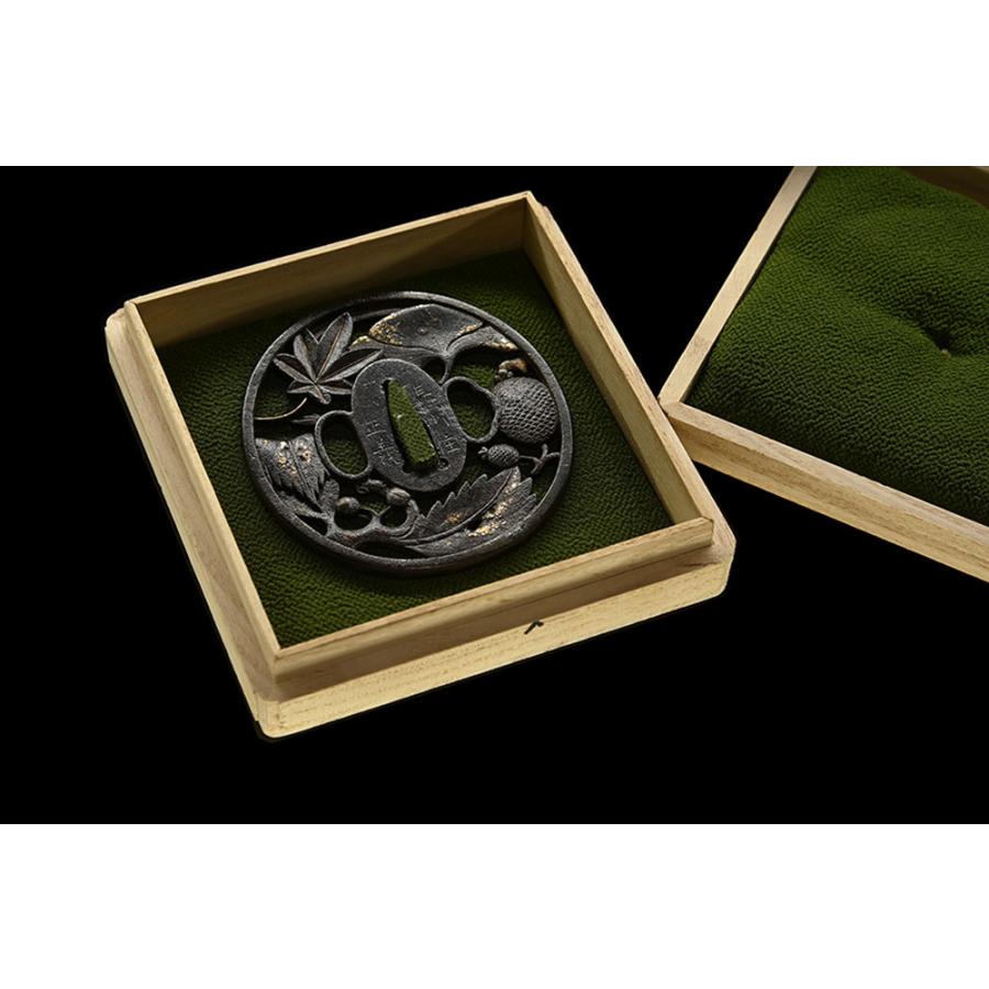 鍔・鐔 長州住正義 吹寄透鍔/鍔【保存刀装具】刀装具 日本刀 刀剣