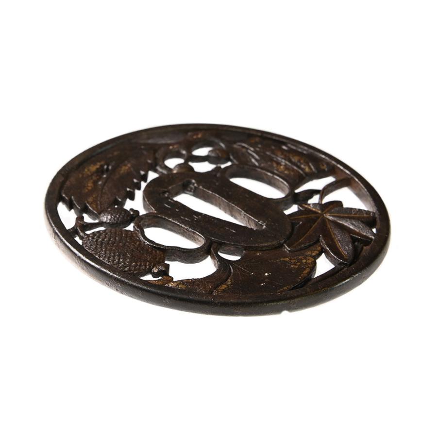 鍔・鐔 長州住正義 吹寄透鍔/鍔【保存刀装具】刀装具 日本刀 刀剣