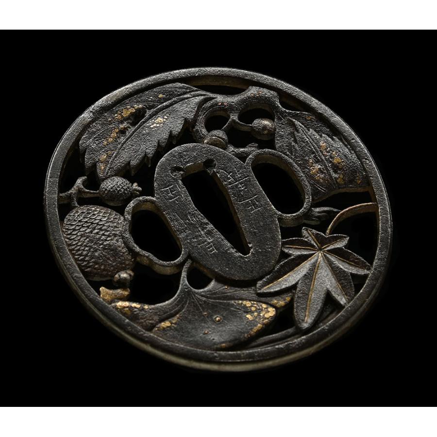 鍔・鐔 長州住正義 吹寄透鍔/鍔【保存刀装具】刀装具 日本刀 刀剣