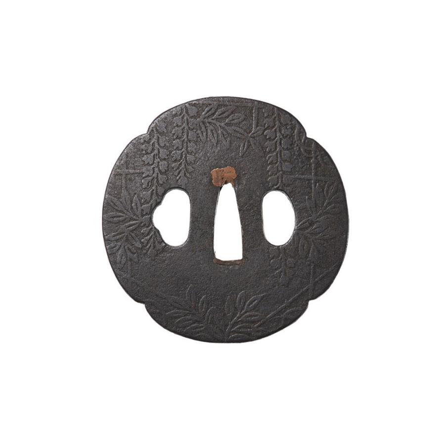 鍔・鐔 法安 藤棚図鐔【保存刀装具】刀装具 日本刀 刀剣 :542807:永楽堂ヤフー店 - 通販 - Yahoo!ショッピング