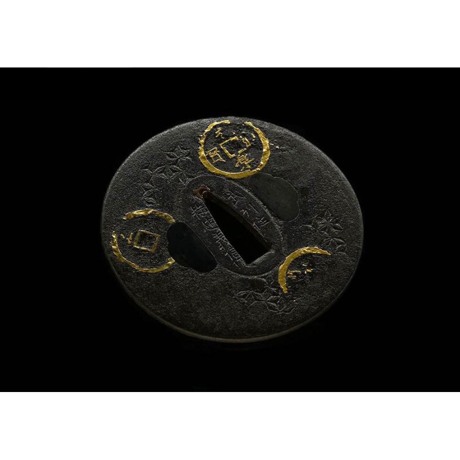 鉄地諫鼓鳥(かんこどり)雷太鼓透かし鍔 武州住政