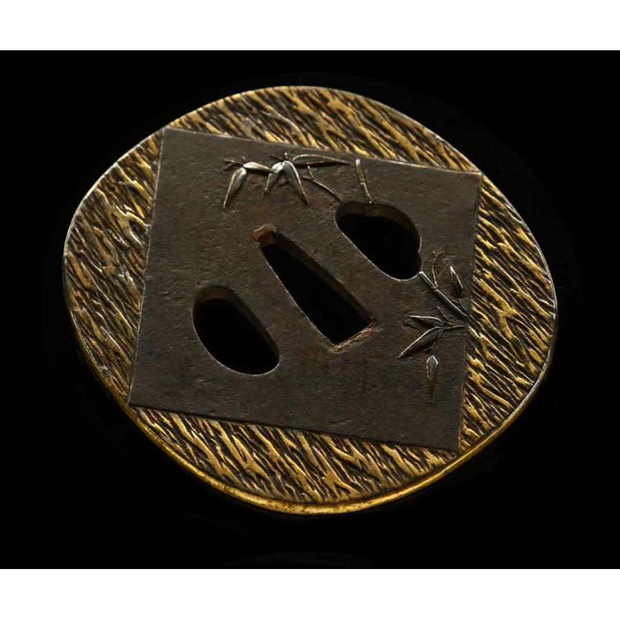 鍔・鐔 庄内 笹図鍔【保存刀装具】刀装具 日本刀 刀剣 : 永楽堂ヤフー