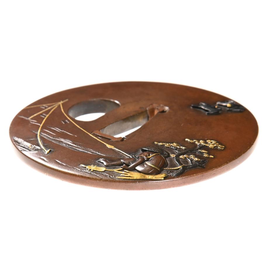 鍔・鐔 好流軒 岩本寛利花押 鳴子図鍔【特別保存刀装具】刀装具 日本刀