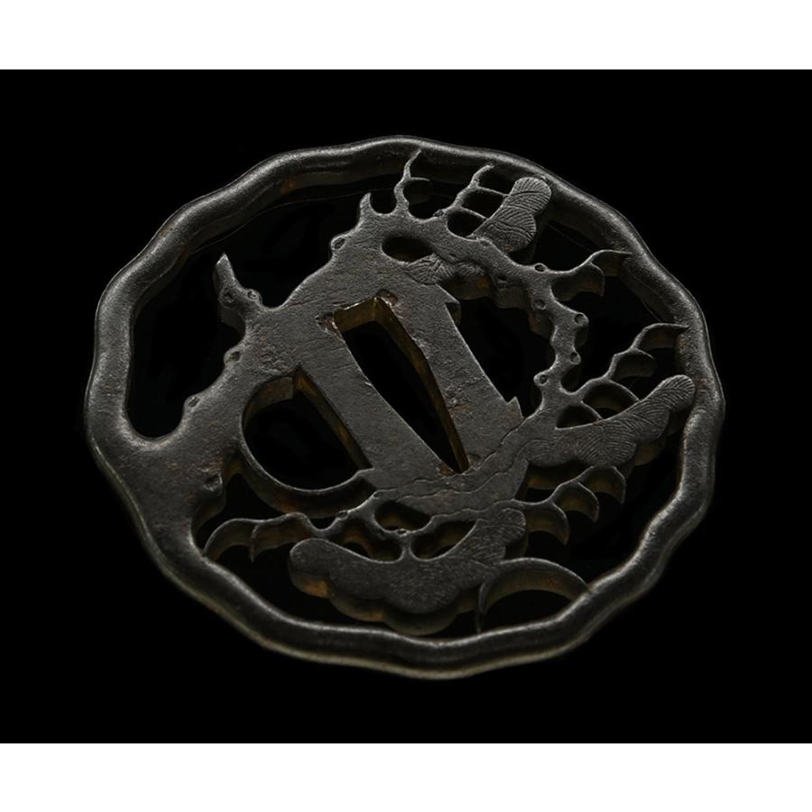 鍔・鐔 赤坂 月下松樹透鐔/鍔【保存刀装具】刀装具 日本刀 刀剣 : 永楽
