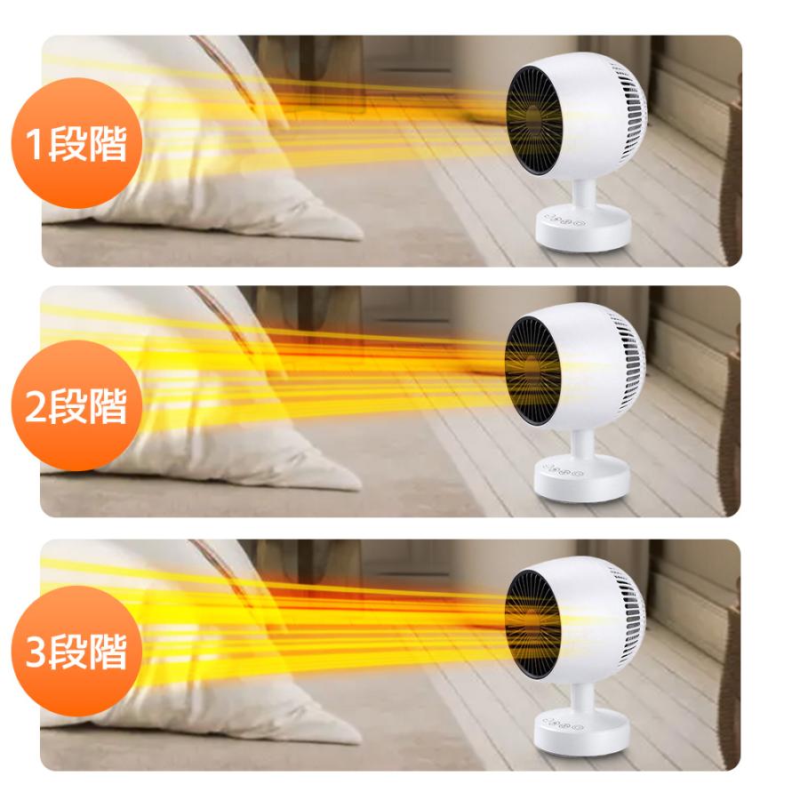 ファンヒーター セラミックヒーター 小型 3秒速暖 1200W 3段階 ファンヒーター セラミックヒーター 小型 3秒速暖 1200W 3段階