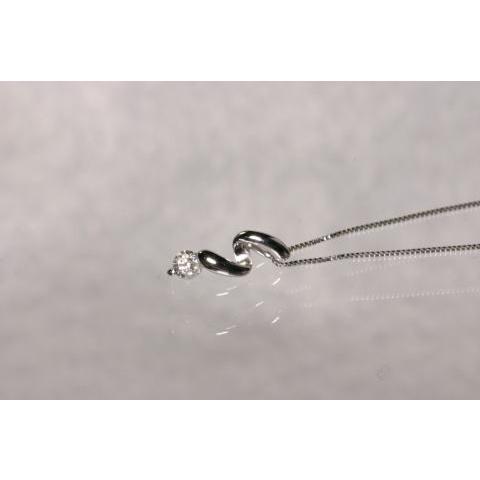A-53  18金 K18WG 輝きの良いダイヤモンドのペンダント / ペンダントトップ＆チェーン |  | 02