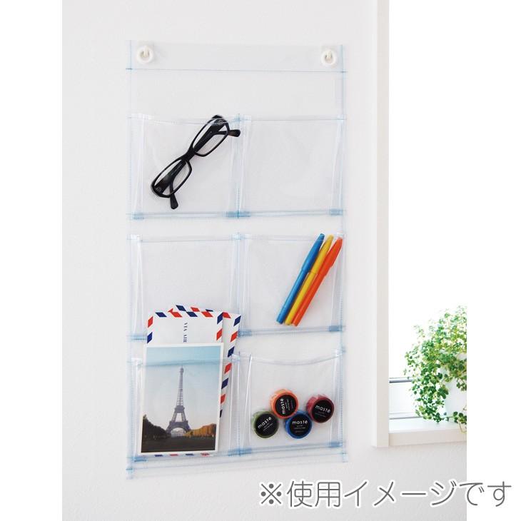 即完売品　ジャクソンマティス　ウォールポケット　壁掛け収納アメリカンヴィンテージ サキ SAKI ウォールポケット マチ付 ポストカード 6P クリア 透明 W