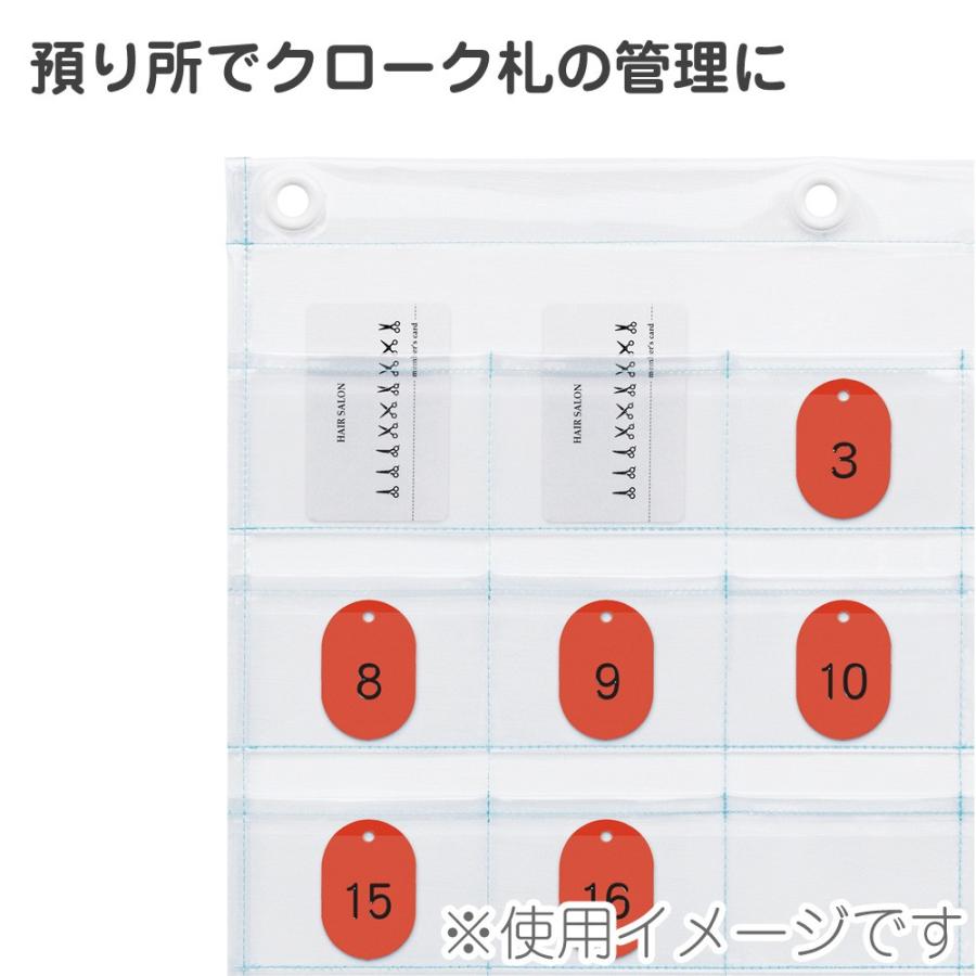 サキ SAKI ウォールポケット 35P ポケット W-420CL クリア 透明 ダブル