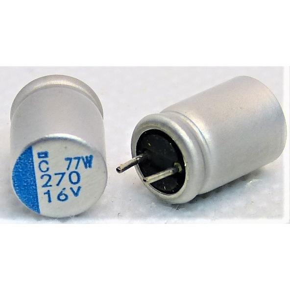 導電性高分子アルミ電解コンデンサ 16v 270μF 105°C 2個セット