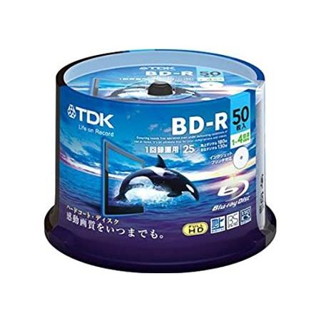 想像を超えての ハードコート仕様 録画用ブルーレイディスク 特別価格TDK BD-R BRV25PWB50好評販売中 50枚スピンドル ホワイトワイドプリンタブル 1-4倍速 25GB ブルーレイディスクメディア