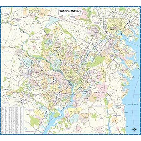 Offクーポン付 特別価格ワシントンdcメトロエリアラミネート壁マップ 幅46インチ X 高さ42インチ 好評販売中 特価品67 Off 地図 ガイド Isctem Ac Mz