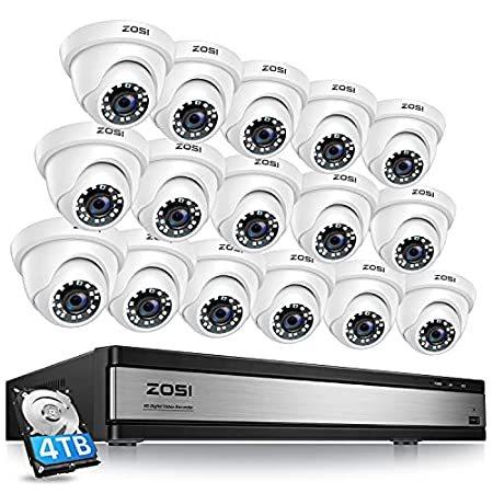 【好評にて期間延長】 特別価格ZOSI H.265+ 1080p 16 Channel Security Camera System,16 Channel CCTV DVR wit好評販売中 ケーブルホルダー