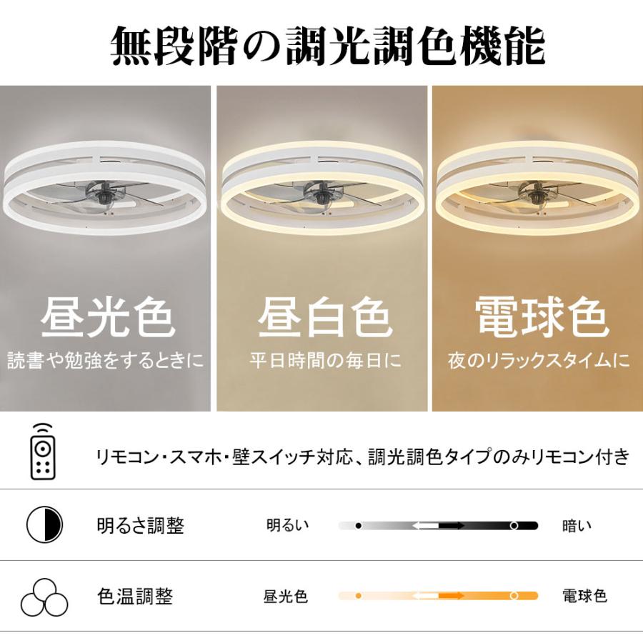 シーリングファン シーリングファンライト LED 照明器具 6-12畳 DC