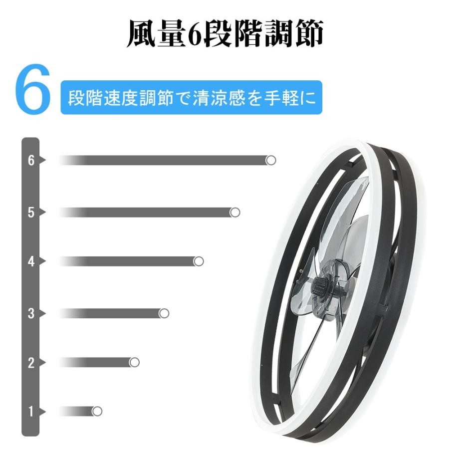 シーリングファン シーリングファンライト LED 照明器具 6-12畳 DC