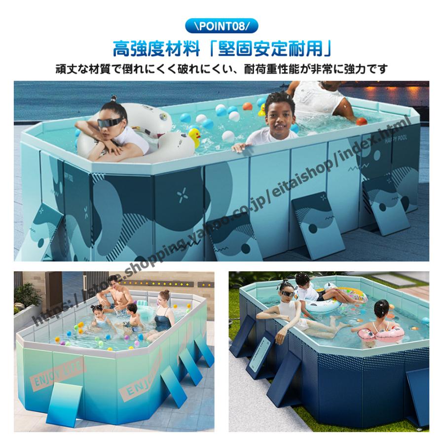 プール ビニールプール 折り畳み式 空気入れ不要 1.6m 1.8m 2.1m 2.6m