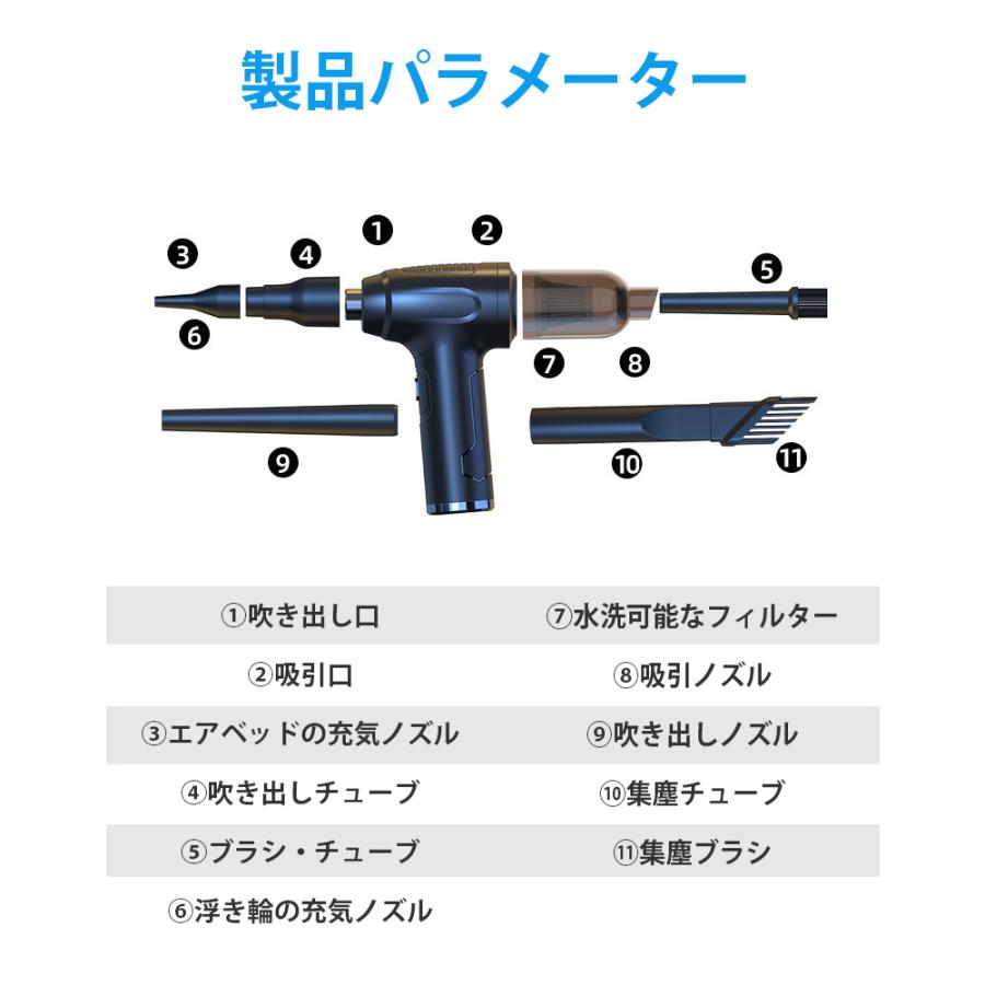 掃除機 新生活 車載掃除機 家用 エアブローガン ワイヤレス 空気入れ 多機能エアブローガン 充電式 サイクロン 強力吸引 ワイヤレス USB 小型 無線 120w効率 掃除機 新生活 車載掃除機 家用 エアブローガン ワイヤレス 空気入れ