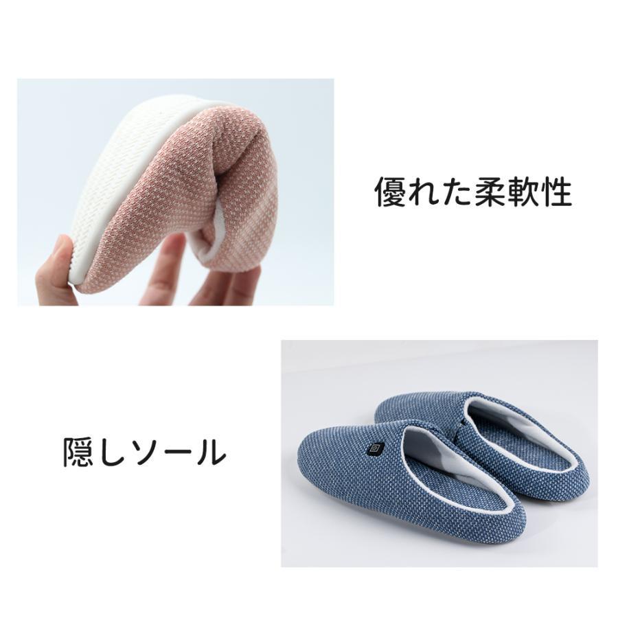 【3段階温度 20秒発熱 タイマー付き】 スリッパ フットウォーマー 足元 電気スリッパ 電気足温器 3秒速暖 コードレス 室内履き 温めグッズ