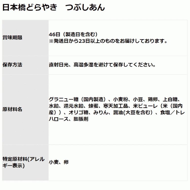 榮太樓 日本橋どらやき つぶしあん 12個入 どら焼き | 榮太樓 | 12