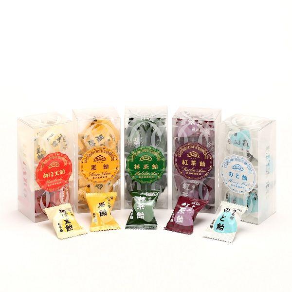 榮太樓 榮太樓飴 透かし箱 PETケース 詰合せ6本入 飴ポーチ（紺）付 | 榮太樓 | 02