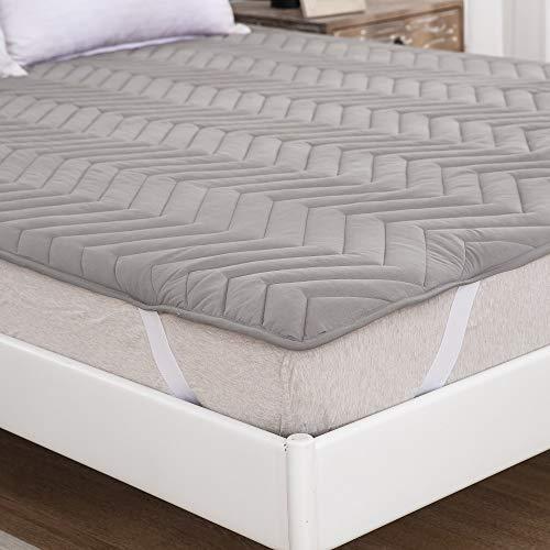 当店の記念日 敷パッド オールシーズン快適 ベッドパッド 防ダニ 抗菌防臭 吸汗 速乾 ゴムバンド付き 洗える グレー ファミリー 240x5cm その他ベッド マットレス Www Oroagri Eu