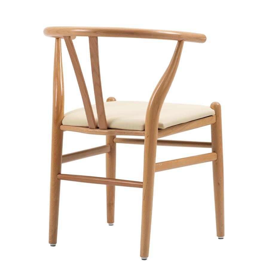 新生活応援】【２脚セット】ダイニングチェア 椅子 木製 PU座面 完成品