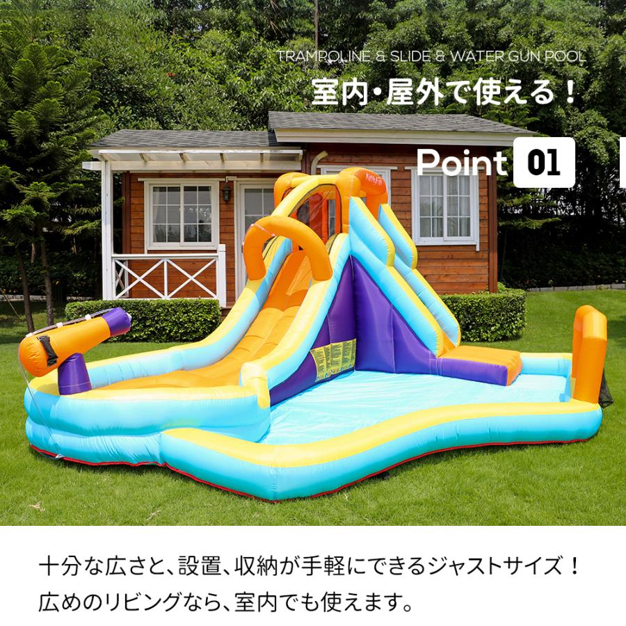 大型 プール エアー 遊具 滑り台 ビニールプール 大型プール トランポリン すべり台 大型遊具 キッズハウス プレイハウス     商品情報    