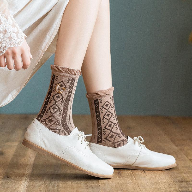 靴下 ソックス レディース 送料無料 花柄 ショート 締め付けない ゆったり 綿 ゆるい 口ゴム 送料無料 お正月 お歳暮 福袋 |  | 09