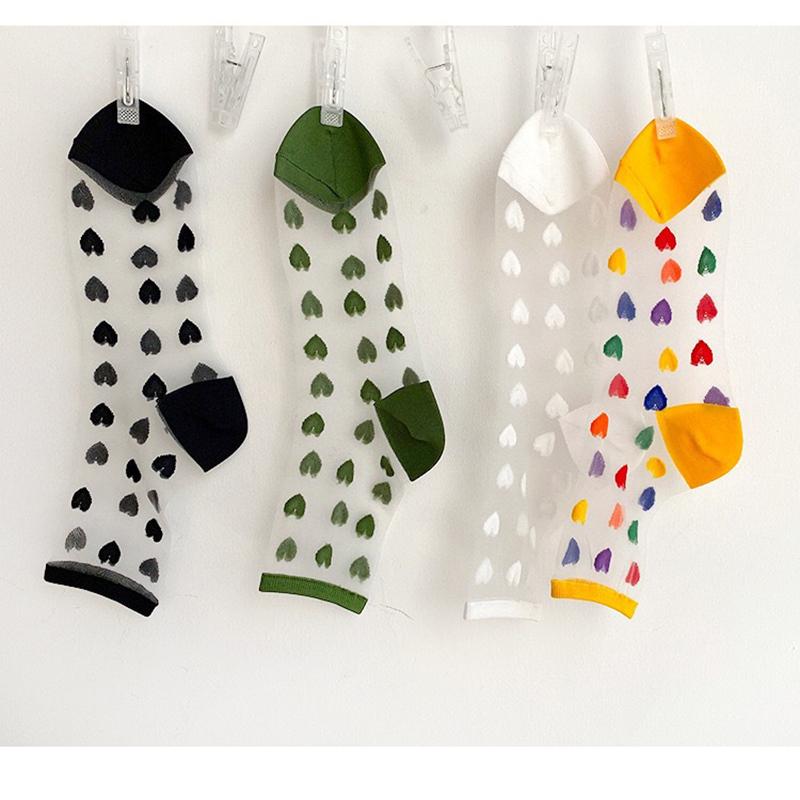 靴下 レースショートソックス レディース シースルー シアー 脱げにくい ハート ソックス 靴下 インナーソックス 即納 送料無料 お正月 お歳暮 福袋 |  | 16