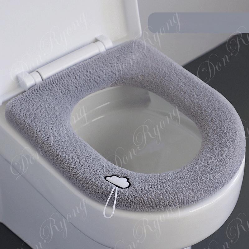 便座クッション 便座カバー 便器用 抗菌防臭 厚織 滑り止めッション 出張 取付簡単 保温 暖房 O型 暖かい |  | 17