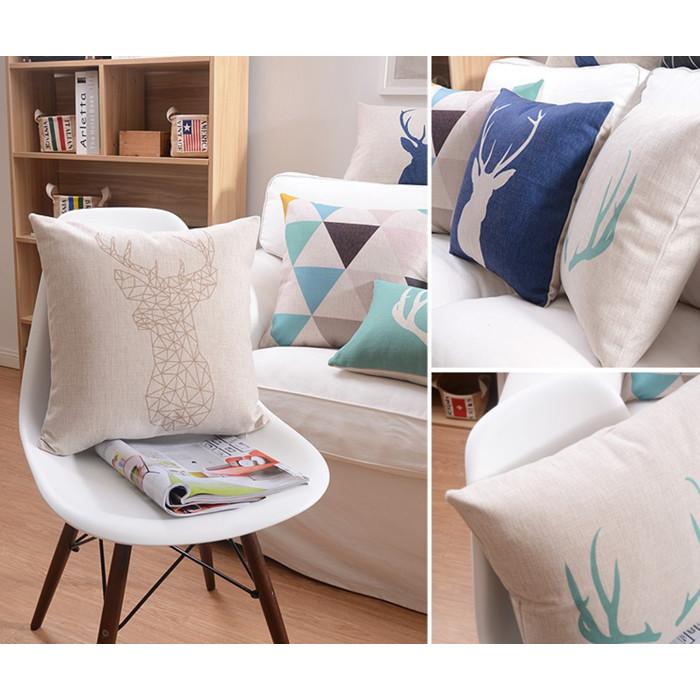 鹿の角 幾何 シンプル おしゃれ 北欧 大きいサイズ 21春大特価セール 60x60cm 抱き枕 角型 クッションカバー