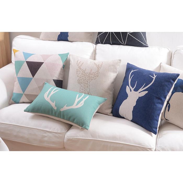 鹿の角 幾何 シンプル おしゃれ 北欧 大きいサイズ 21春大特価セール 60x60cm 抱き枕 角型 クッションカバー