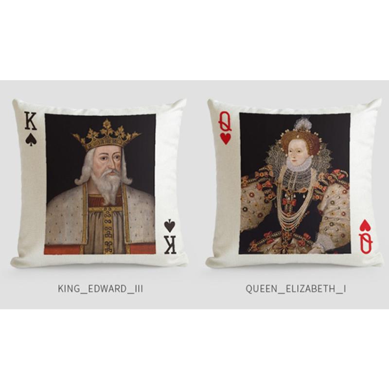 トランプ キング クイーン King Queen おしゃれ 北欧 抱き枕 クッションカバー 角型 60x60cm Bz60 0 Eiwaヤフー店 通販 Yahoo ショッピング